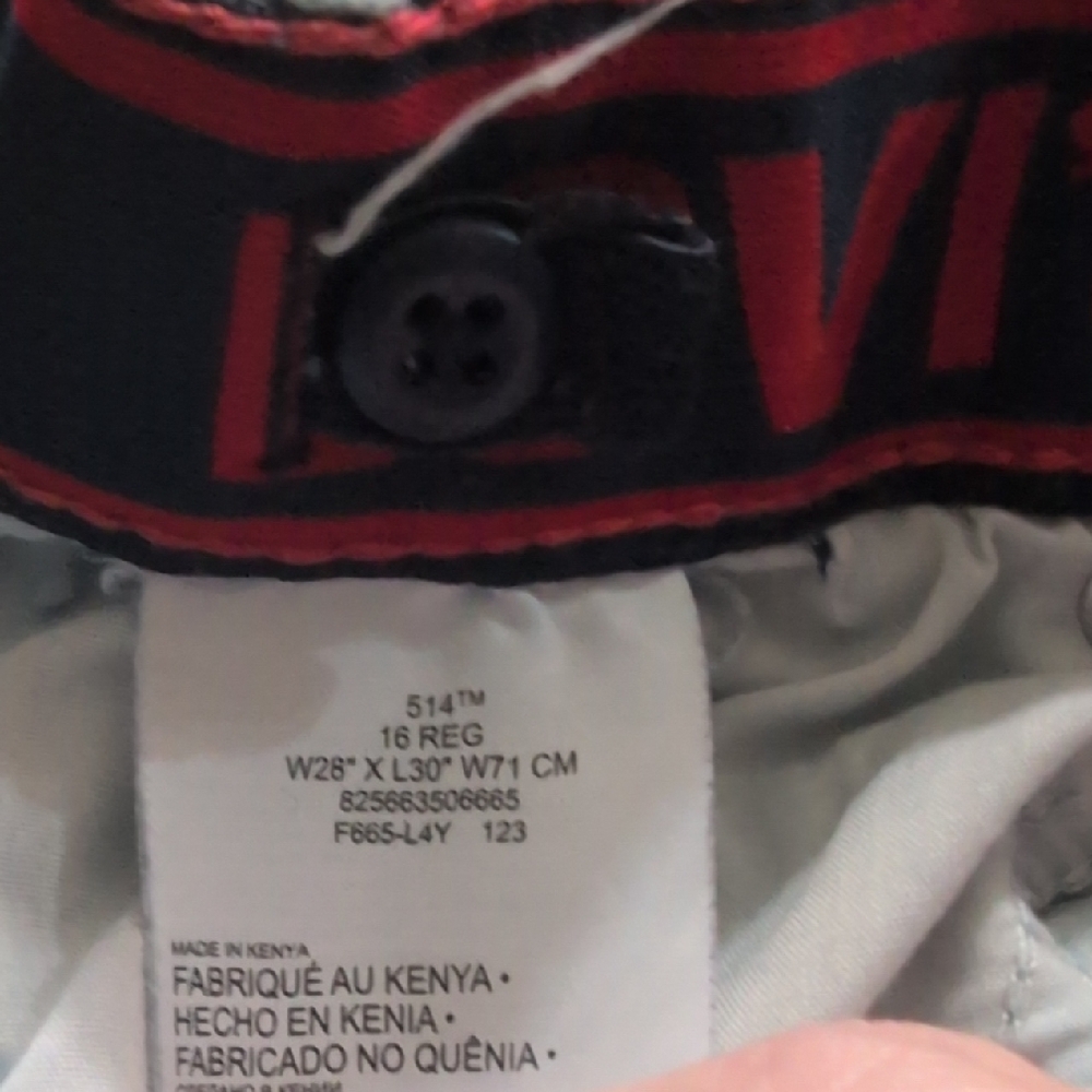 Levi's Black and Red 514 Jeans